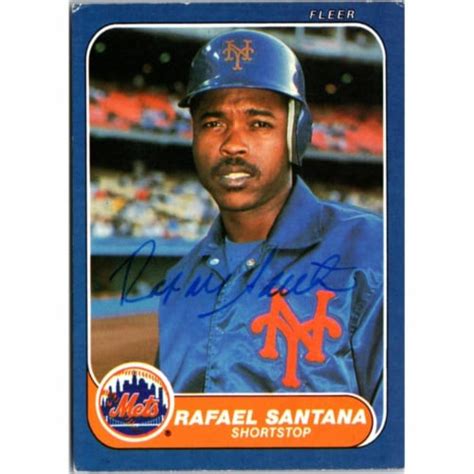 Autograph Warehouse 702775 Rafael Santana Signed New York Mets 1986