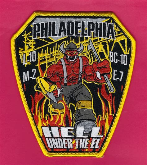 Philadelphia Fire Dept Engine 7 Ladder 10 Company Patch Hell Under The