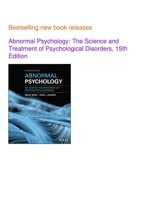 Ppt Read [pdf] Abnormal Psychology The Science And Treatment Of Psychological Disorders