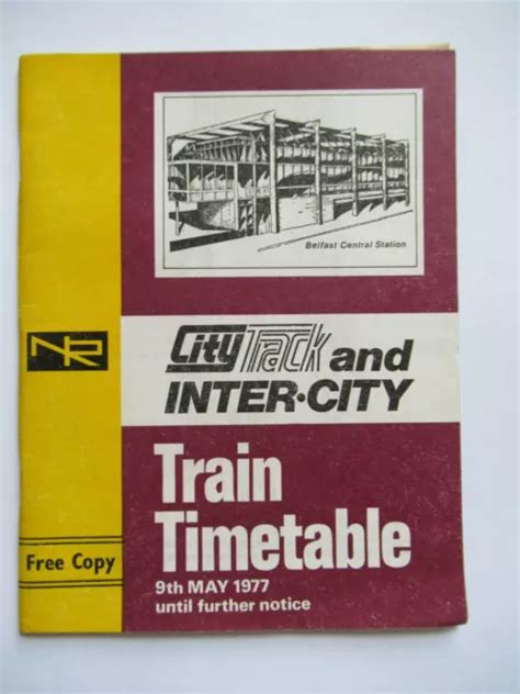 NORTHERN IRELAND RAILWAYS TRAIN TIMETABLE InterCity Fahrplan Bahnen ...