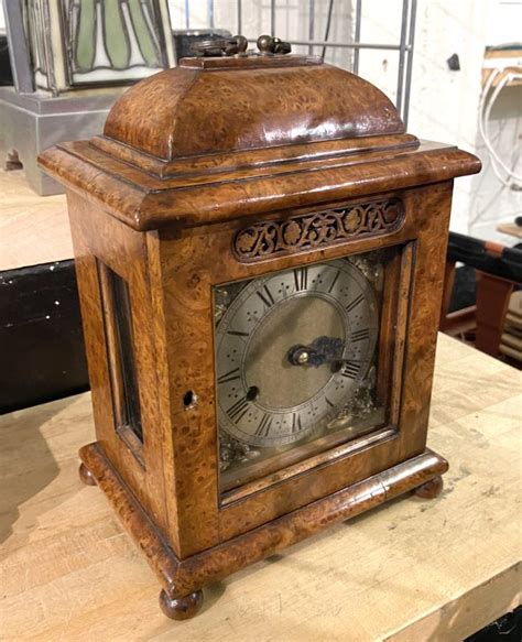 Burr Elm Mantle Clock Southgate Auction Rooms