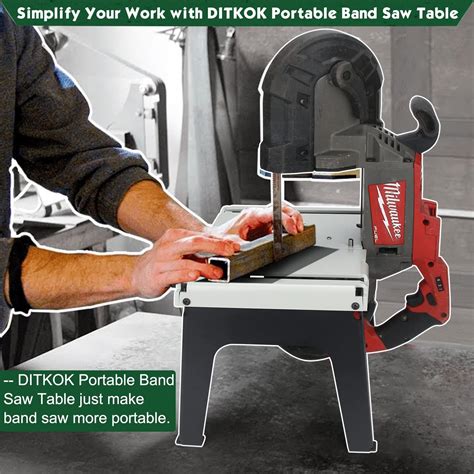 Ditkok Diy Band Saw Stand Portable Table For Milwaukee Heavy Duty