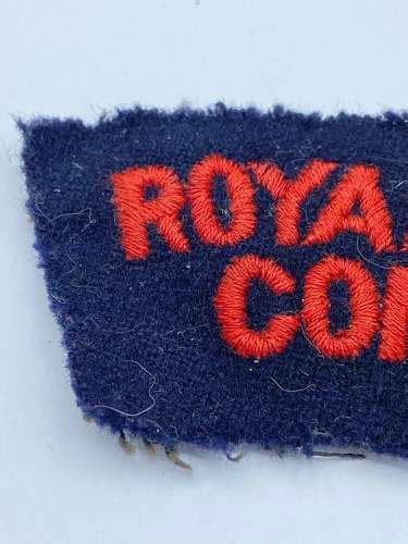 WW2 British Army Embroidered Royal Marines Commando Shoulder Title