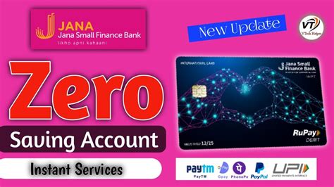 Jana Small Finance Bank Zero Balance Account Open Online