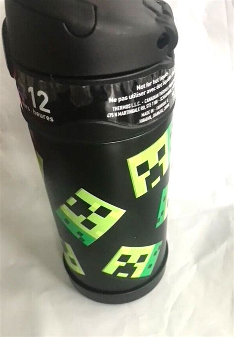 Thermos Minecraft Black Creeper 12 Oz Funtainer Insulated Water Bottle