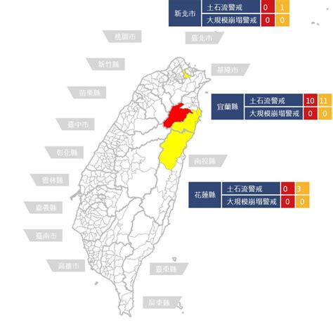 快訊／奈格挾豪雨狂炸 土石流警戒擴大25條「3縣市警戒」 Ettoday生活新聞 Ettoday新聞雲