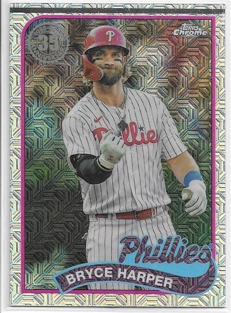 2024 Topps Series 1 Mojo Chrome Bryce Harper Phillies Print Line