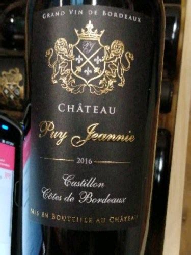 Chateau Puy Jeannie Castillon Cotes De Bordeaux Vivino Us