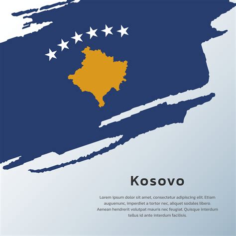 Illustration Of Kosova Flag Template Vector Art At Vecteezy