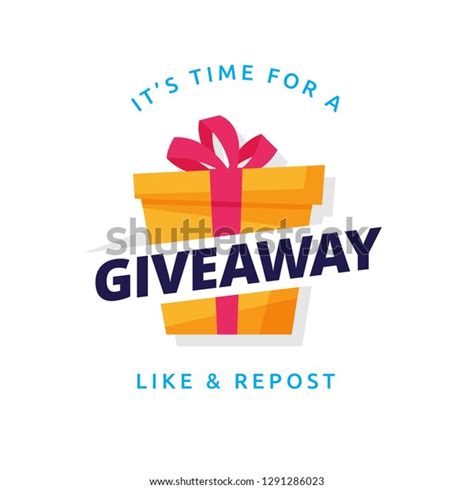 Giveaway Logo Template Design Social Media Stock Vector (Royalty Free ...