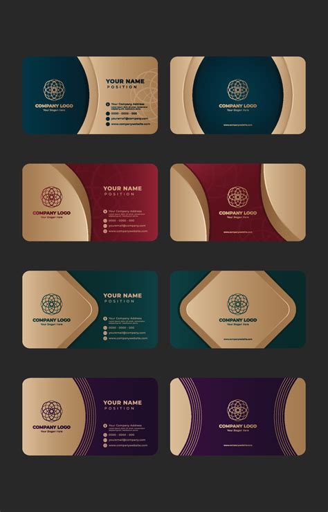 Exclusive Formal Office Business Cards Template 9931383 Vector Art at ...