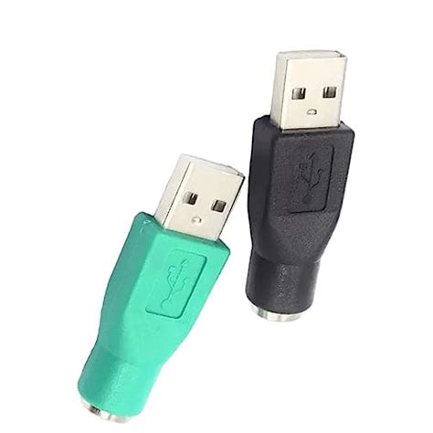 WiredCom PS/2 Female to USB A Male Adapter for Computer Mouse Keyboard ...