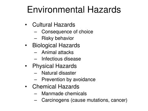 PPT - Environmental Hazards and Human Health PowerPoint Presentation ...