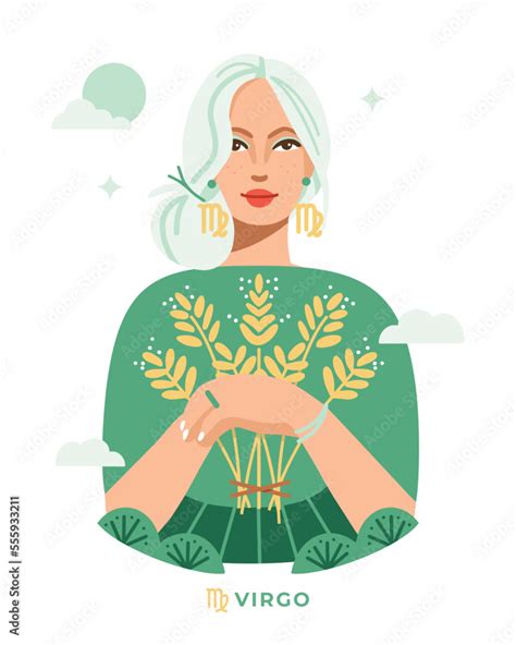 Virgo Zodiac Sign Horoscope Illustration Of Virgo Astrological Sign