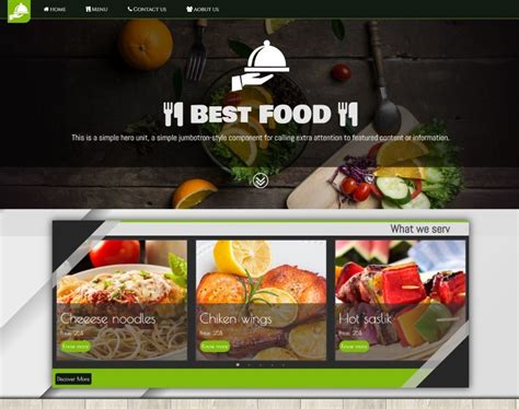 Bootstrap Restaurant Template