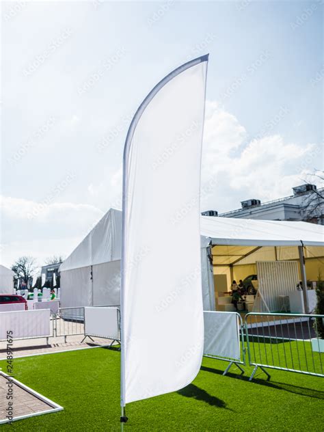 Blank White Concave Feather Flag Banner Mock Up Beach Flags Outdoor Advertising Flag