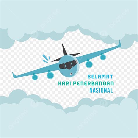 Gambar Selamat Hari Penerbangan Nasional Penerbangan Pesawat Di Awan