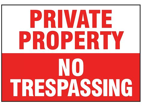 Private Property No Trespassing Sign