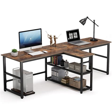 Tribesigns 94.5 inch Computer Desk, Extra Long Two Person Desk with ...