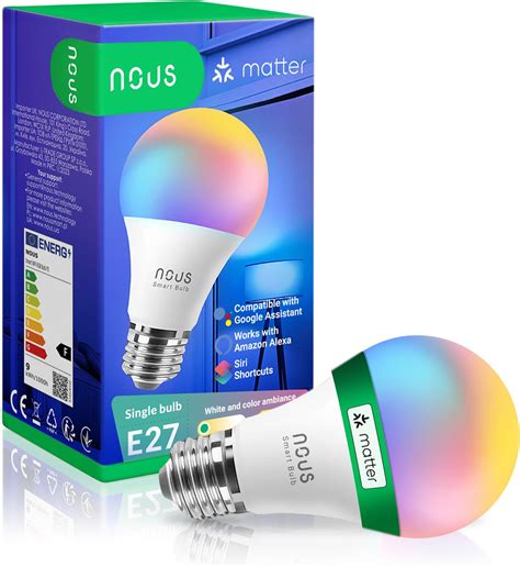 Nous E Rgb Matter Ampoule Connectee Led Wifi Dimmable Couleur