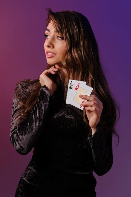 Premium Photo Brunette Woman In Black Velvet Dress Showing Two