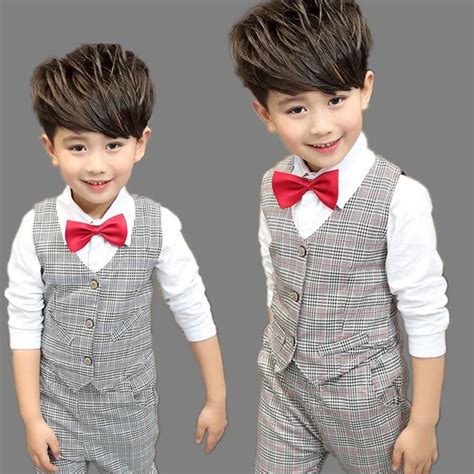 Buena Calidad 2 A 7 Años Niños Plaid Trajes Ropa Para Niño Camisa