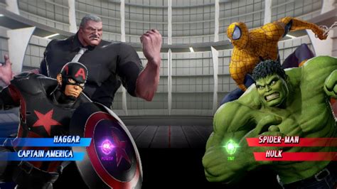 Haggar Captain America V S Spiderman Hulk Very Hard AI Marvel Vs