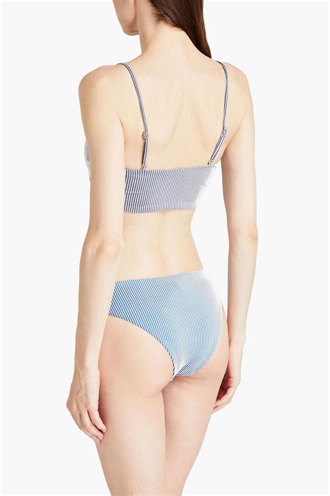 ONIA Daisy Striped Low Rise Bikini Briefs THE OUTNET