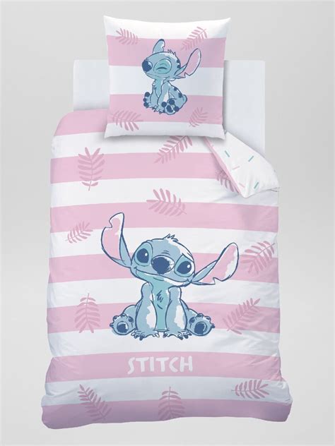 Parure De Lit Stitch 1 Personne Rose Bleu Kiabi 39 00