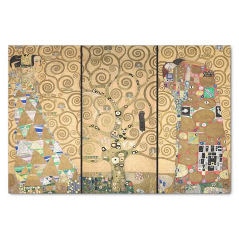 Gustav Klimt - Stoclet Frieze Tree of Life Tissue Paper | Zazzle