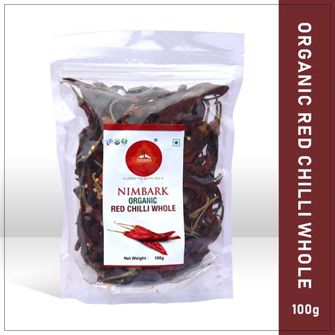 Nimbark Organic Kashmiri Red Chilli Dried Kashmiri Chilli 100gm