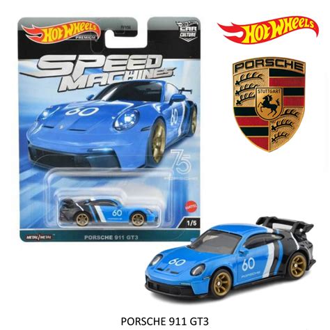 โมเดลรถเหล็ก Hot Wheels Porsche 911 Gt3 ชุด Speed Machines Hotwheels