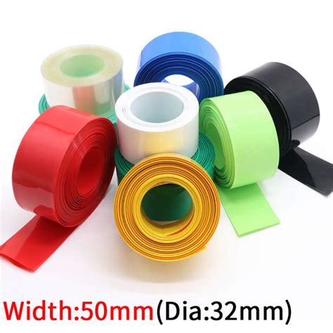 Dia 32mm PVC Heat Shrink Tube Width 50mm Lithium Battery 18650 Pack