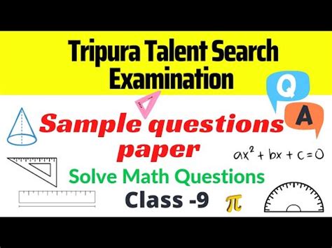 Sample Questions Paper Tripura Talent Search Mathematics Scert