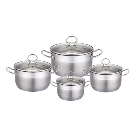 Set Oale Din Inox Cu Capac 8 Piese EMAG Ro