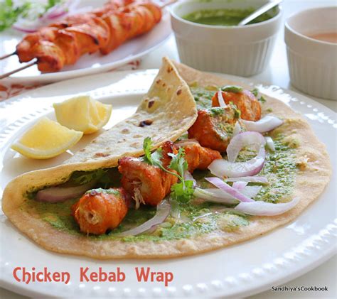 Sandhiya's Cookbook: Chicken Kebab Wrap | Chicken Wrap