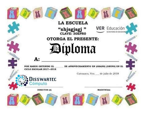 Diplomas Editables Gratis