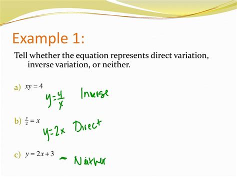 Model Inverse Variation Ppt Download