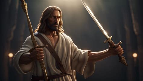 Jesus Holding A Sword Ai Generated Artwork Nightcafe Creator