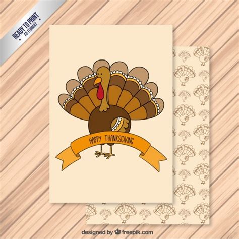 Free Vector | Thanksgiving turkey card