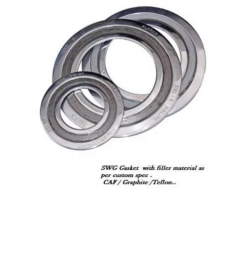 Stainless Steel Natural Spiral Wound Gasket For Industrial Thickness