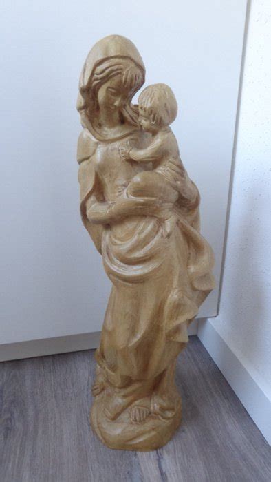 Snijwerk Holzfigur Madonna Mit Kind Mutter Gottes Mit Catawiki