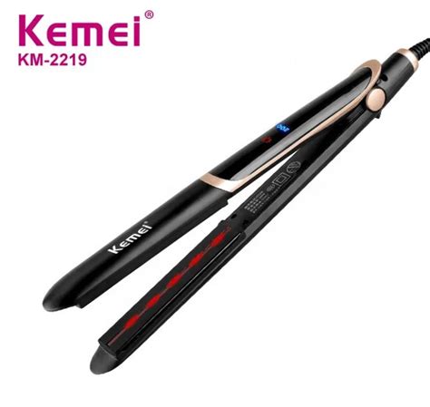 Kemei Km 2219 2 In1 Infrared Flat Iron Curler Hair Infrared