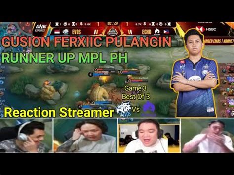 Reaction Streamer Gusion Ferxiic Pulangin Runner Up Mpl Ph Wajib Ban