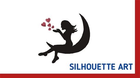 How To Draw Silhouette Art Girl Youtube