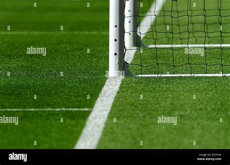 Parts Of A New Hawk Eye System On The Goalposts Hi Res Stock