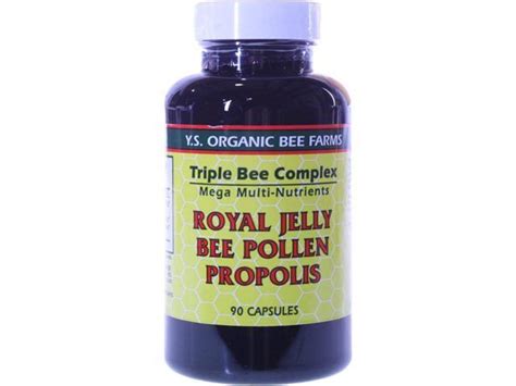 Ys Organic Bee Farms Royal Jelly Bee Pollen Propolis 90 Capsules