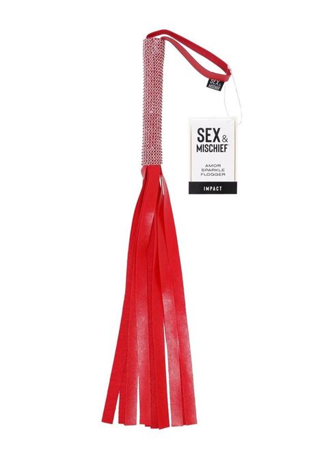 Sex And Mischief Amor Sparkle Flogger Red Bloomsexually