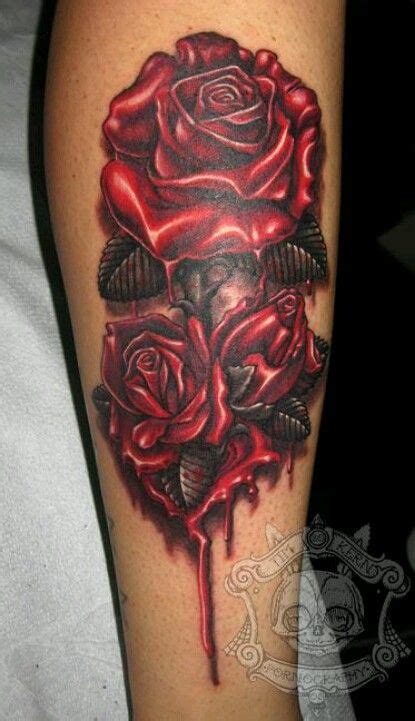 Bleeding Black Rose Tattoo