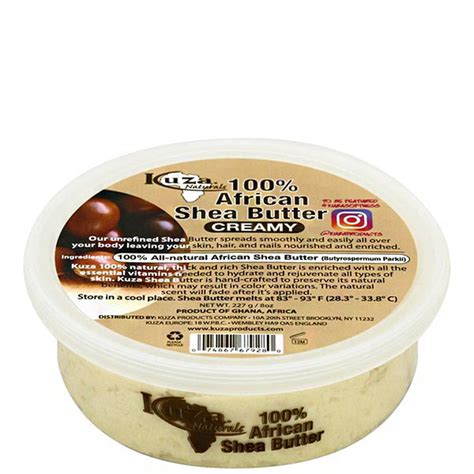 Kuza 100% African Shea Butter White Creamy 8oz :: WigTypes.com